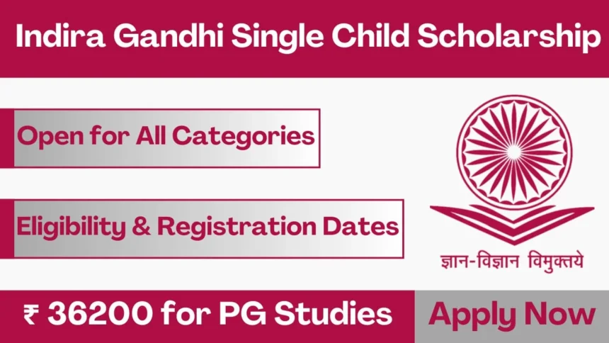 Post Graduate Indira Gandhi Scholarship